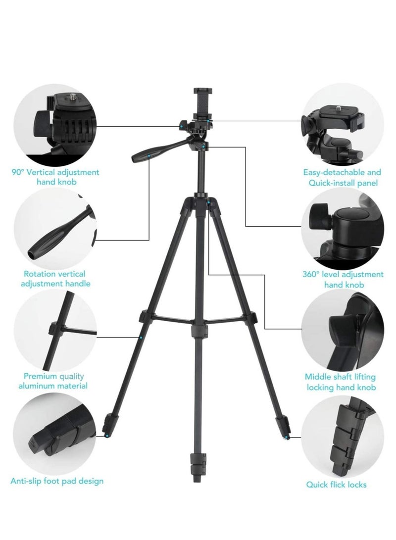 ELTRAZONE Flexible Tripod, Eocean 136cm Extendable Phone Tripod Stand with Carry Bag,Cell Phone Tripod with Wireless Remote,Universal Tripod for Video Selfie,iPhone Tripod Stand Travel Camera Tripod  - Image 2