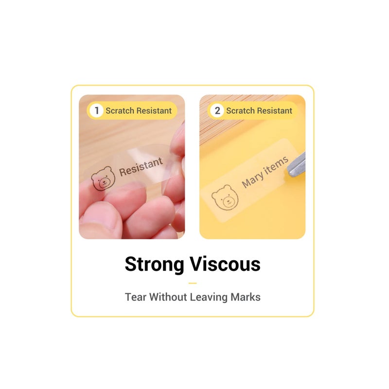 Zikra Round Labels Maker Tape, Adapted Label Print Paper Label Maker, Waterproof Sticker Labels, Address Labels Name File Folder, Food Cosmetic Office Home Kitchen D11 D110 D101 - Image 4