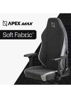 navo APEX MAX SoftFabric XL Gaming Chair, Premium Ergonomic Gaming Chair with Memory Foam Pillows, Magnetic Headrest & Integrated Lumbar Support  - Image 5
