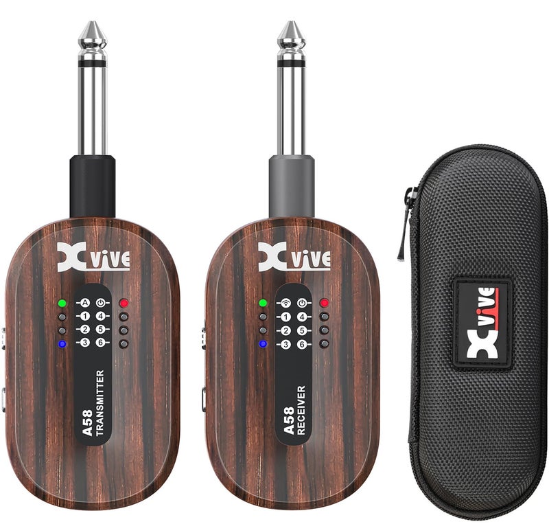Xvive A58 Wireless Guitar System with 5.8GHz Transmitter and Receiver (Rosewood) - Image 1