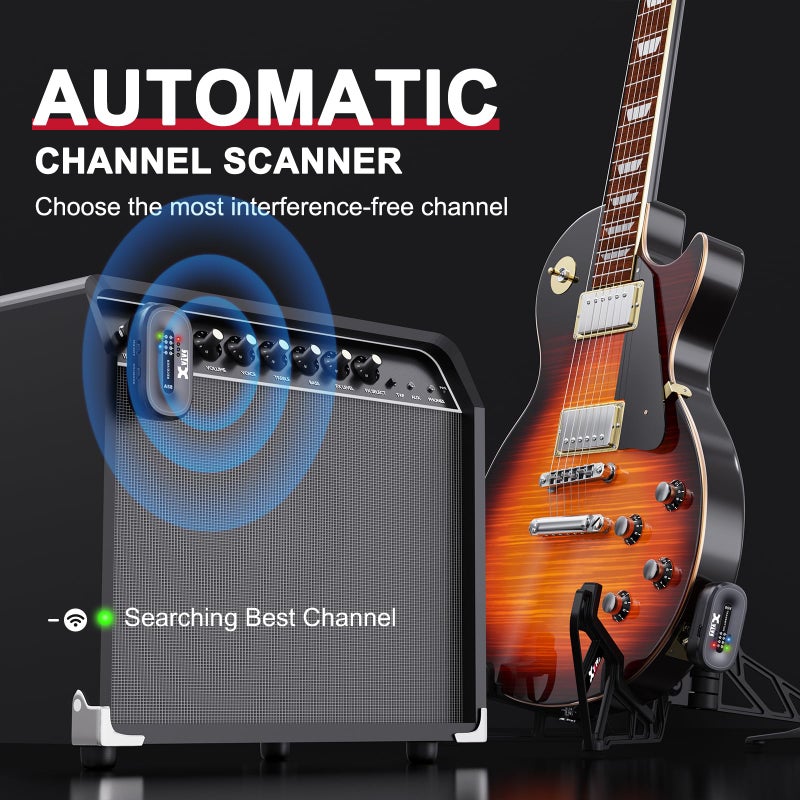 Xvive A58 Wireless Guitar System with 5.8GHz Transmitter and Receiver (Rosewood) - Image 5