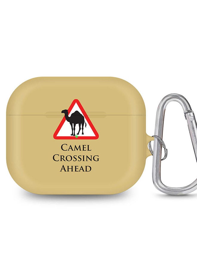 Stylizedd - StylePods Case for Airpods 3rd Gen Case With Anti-Lost Keychain - Camel Crossing - Image 1