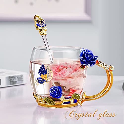 OEAGO Unique Gifts for Women Mom Coffee Mugs Gifts for Women Birthday Unique Blue Tea Cup Gifts for Women Who Have Everything Womens Gifts for Christmas - Image 4