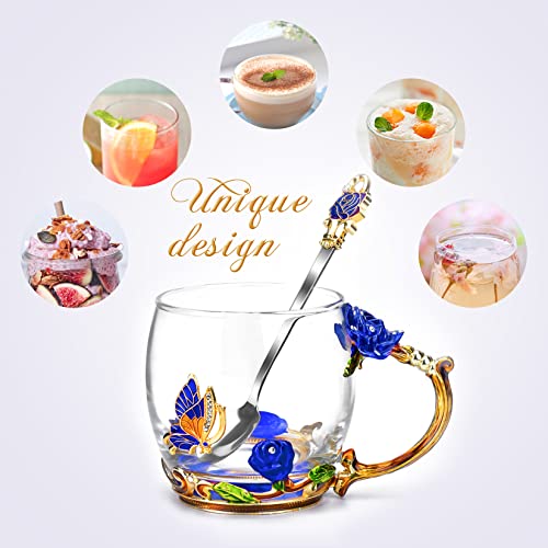 OEAGO Unique Gifts for Women Mom Coffee Mugs Gifts for Women Birthday Unique Blue Tea Cup Gifts for Women Who Have Everything Womens Gifts for Christmas - Image 5