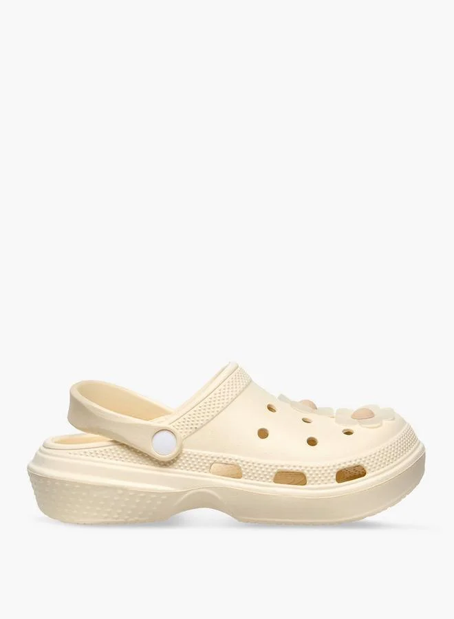 سيليست Women Floral Accent Backstrap Clogs