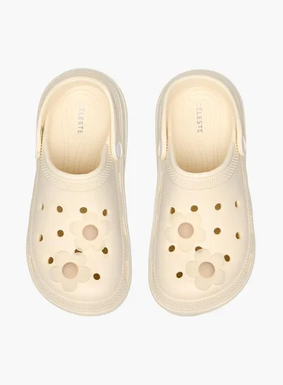 سيليست صنادل نسائية مزينة بالزهور بحزام خلفي