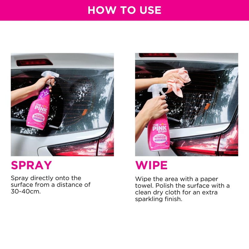 The Pink Stuff Stardrops Miracle Window and Glass Cleaner with Rose Vinegar Spray 750ml 20759 - Image 5