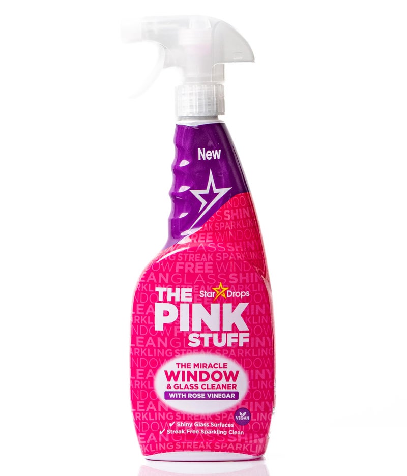 The Pink Stuff Stardrops Miracle Window and Glass Cleaner with Rose Vinegar Spray 750ml 20759 - Image 1