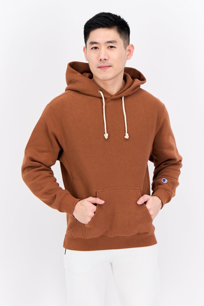 Champion Men Sportswear Fit Long Sleeves Outdoor Hoodies, Brown  - Image 1