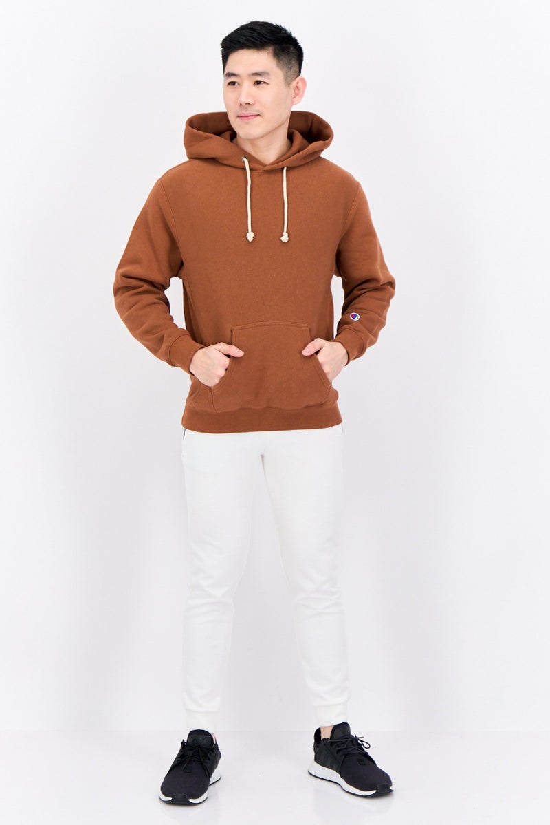 Champion Men Sportswear Fit Long Sleeves Outdoor Hoodies, Brown  - Image 4