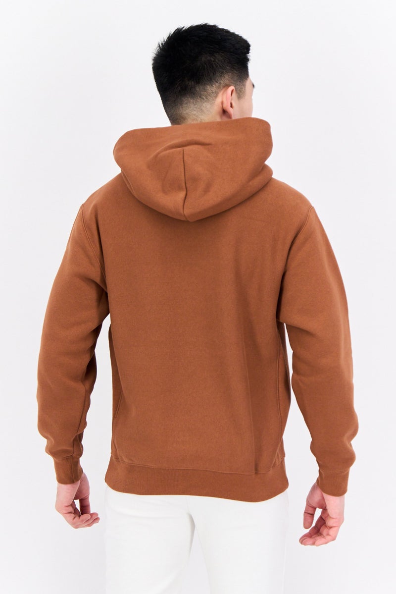 Champion Men Sportswear Fit Long Sleeves Outdoor Hoodies, Brown  - Image 3