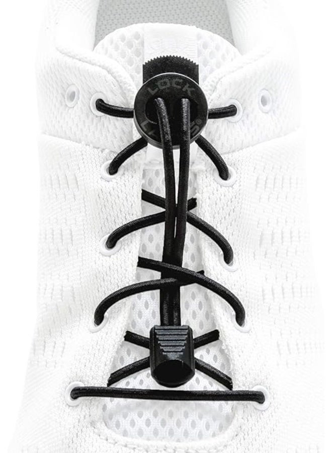 Lock Laces - Elastic No Tie Shoelaces, One Size Fits All, for Kids and Adults, Elastic No Tie Shoe Laces- Sold Black - Image 5