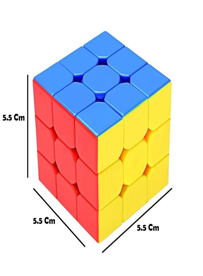 بارتيت مكعب ألغاز بارتيت 3x3 بدون ملصقات | مكعب بلاستيكي متعدد الألوان | دوران سلس وسريع | تصميم مقاوم للانفصال | مستوى مهارة متوسط | قطعة واحدة، للأعمار من 7 سنوات فما فوق | لجميع المناسبات - Image 3