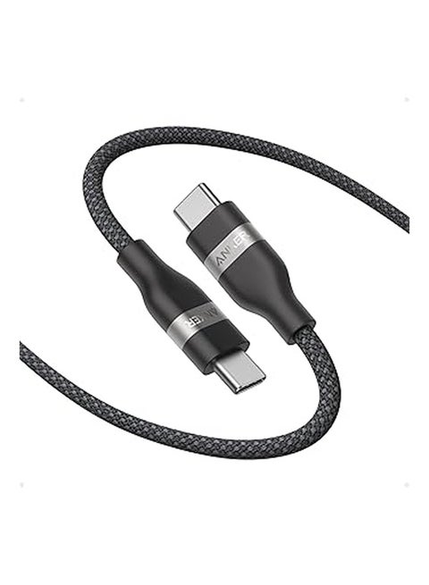 Nano USB C Cable, 240W 3 ft Flexible Multi-Color Braided Cord, Fast Charging Type C Charger for iPhone 17/17 Pro/17 Air/17 Pro Max, MacBook Pro, iPad Pro, Galaxy S24, and More(Black)