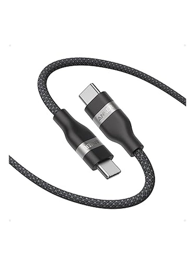 Nano USB C Cable, 240W 3 ft Flexible Multi-Color Braided Cord, Fast Charging Type C Charger for iPhone 17/17 Pro/17 Air/17 Pro Max, MacBook Pro, iPad Pro, Galaxy S24, and More(Black) - Image 1