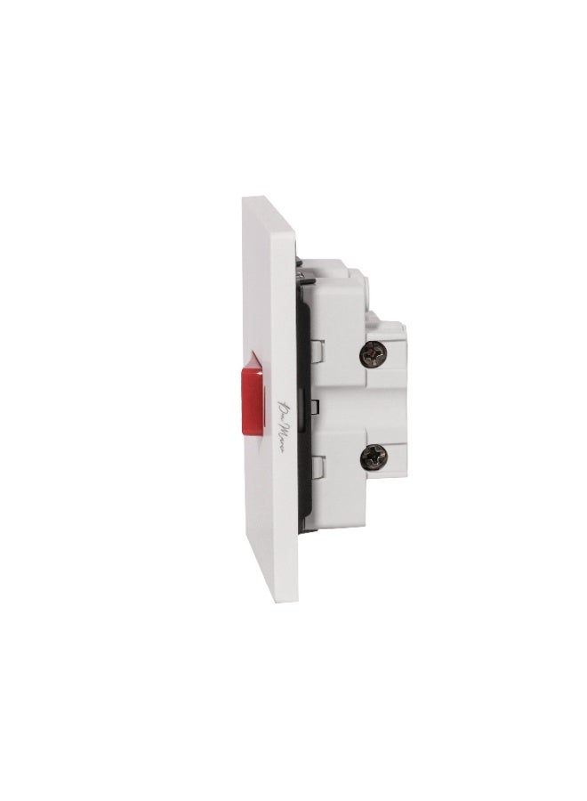 Donmarco Ultra Thin 45A Switch – High Capacity,Ultra Thin Premium Plastic Material, Modern & Durable, Fire-Resistant Electric Switch, 15-Year Warranty, Wall Switch for Home and Office (Matt White) - Image 4