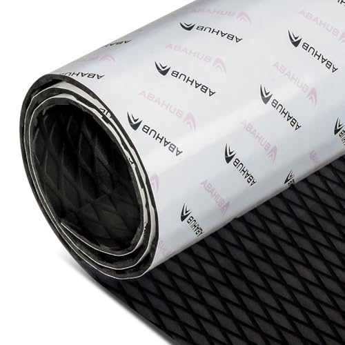 Abahub EVA Foam Boat Decking 48''x16'' Non-Slip Surfboard Traction Pad Grip Mat Self-Adhesive Trimmable Flooring Sheet for Boats SUP Board Kayak Surfing Black - Image 1