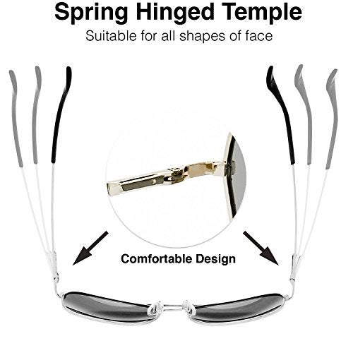 The Fresh Minimalist Small Rectangular Sunglasses Clear Eyewear Spring Hinge - Gift Box Package (201-Gold, Gradient Brown, 51) - Image 4