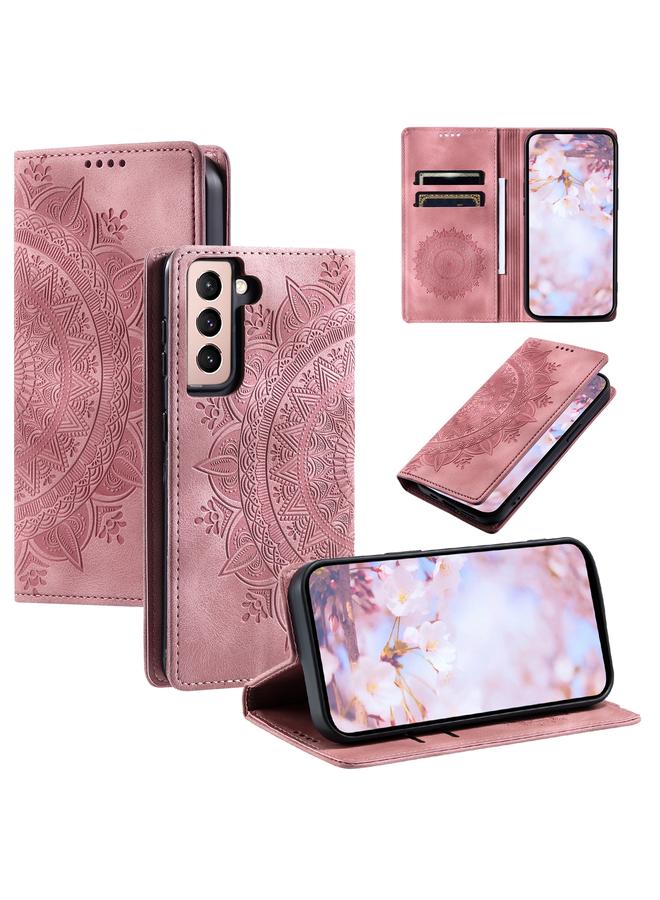 اس-توب جراب لهاتف Samsung Galaxy S21 5G جراب هاتف من الجلد المغناطيسي المنقوش بالطوطم - Image 1