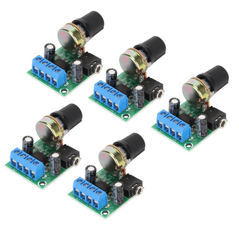 LM386 Mini Power Amplifier Board 0 5W To 10W DC 3V 12V Audio Module With Volume Control - Image 3