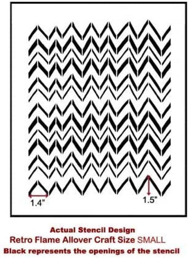 Dequera Stencils Retro Flame Craft Stencil - Size: Small - DIY Craft Decor - Reusable Stencils for DIY Crafts, Size - 16 x 16 - Image 3
