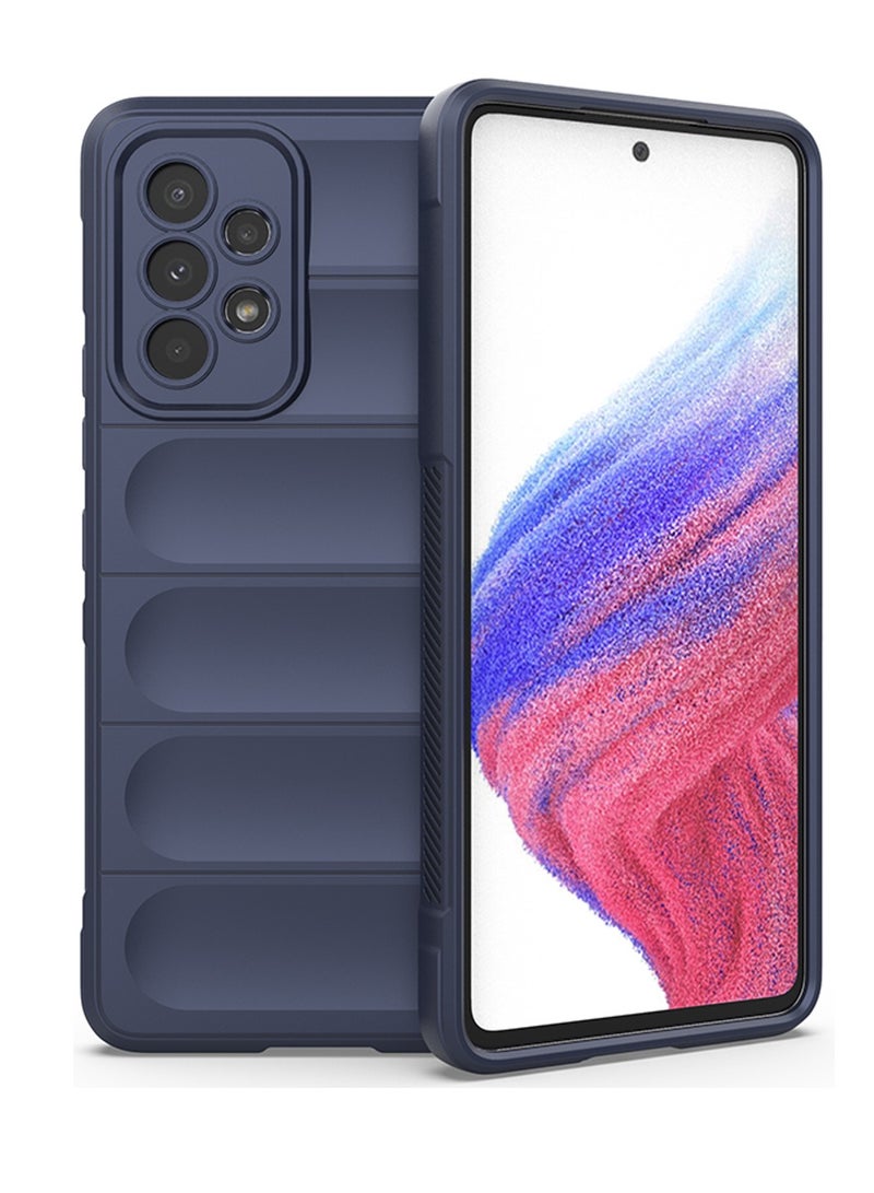 جراب هاتف واقٍ مقاوم للصدمات لهاتف Samsung Galaxy A53 باللون الأزرق