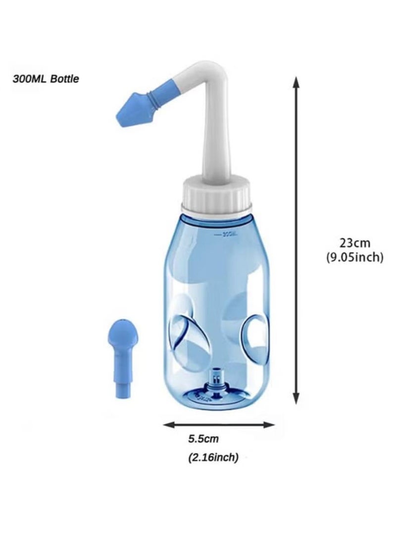 waterpulse 2-Pcs Neti Pot Sinus Rinse Nasal Wash Bottle,Nose wash Bottle Allergy Cleaner Pressure Irrigation Neti-Pot ,nose cleaner for Adult & Kid BPA Free - Image 2