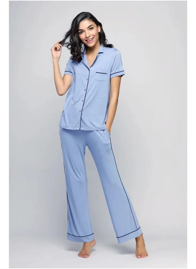 نسيسير Classic Blue Flared Pajamas