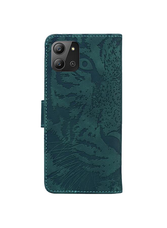 اس-توب جراب لهاتف Infinix Hot 11 2022، جراب هاتف جلدي أفقي قابل للطي بنقشة نمر - Image 3