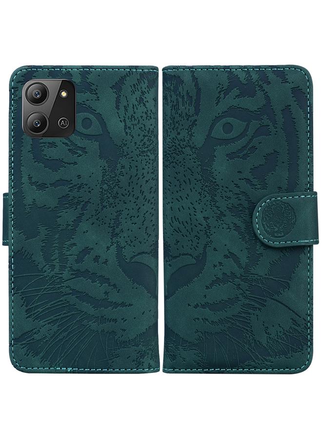 اس-توب جراب لهاتف Infinix Hot 11 2022، جراب هاتف جلدي أفقي قابل للطي بنقشة نمر - Image 1