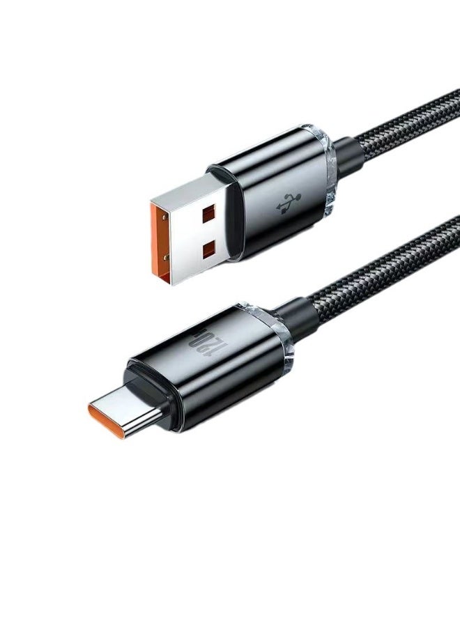 120W super fast charging data cable C port typec suitable for Huawei Honor mobile phone charging cable - Image 1