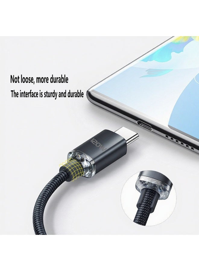120W super fast charging data cable C port typec suitable for Huawei Honor mobile phone charging cable - Image 4