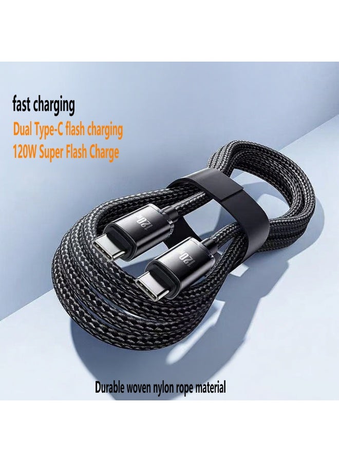 120W super fast charging data cable C port typec suitable for Huawei Honor mobile phone charging cable - Image 2