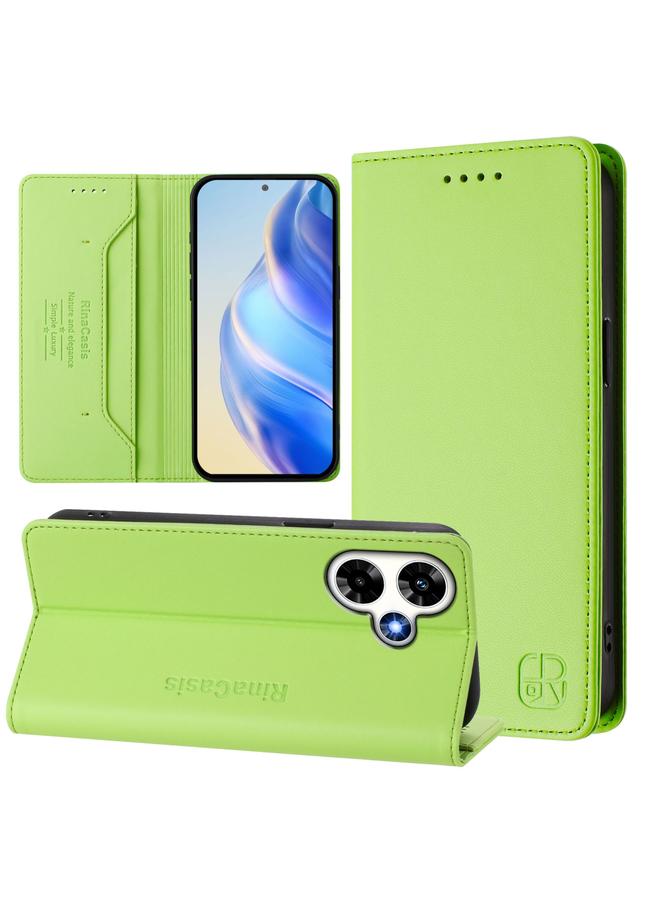 اس-توب جراب لهاتف Infinix Hot 30 4G RC01 مصنوع من الجلد ثنائي الطي مع خاصية الشفط المغناطيسي بتقنية RFID - Image 1