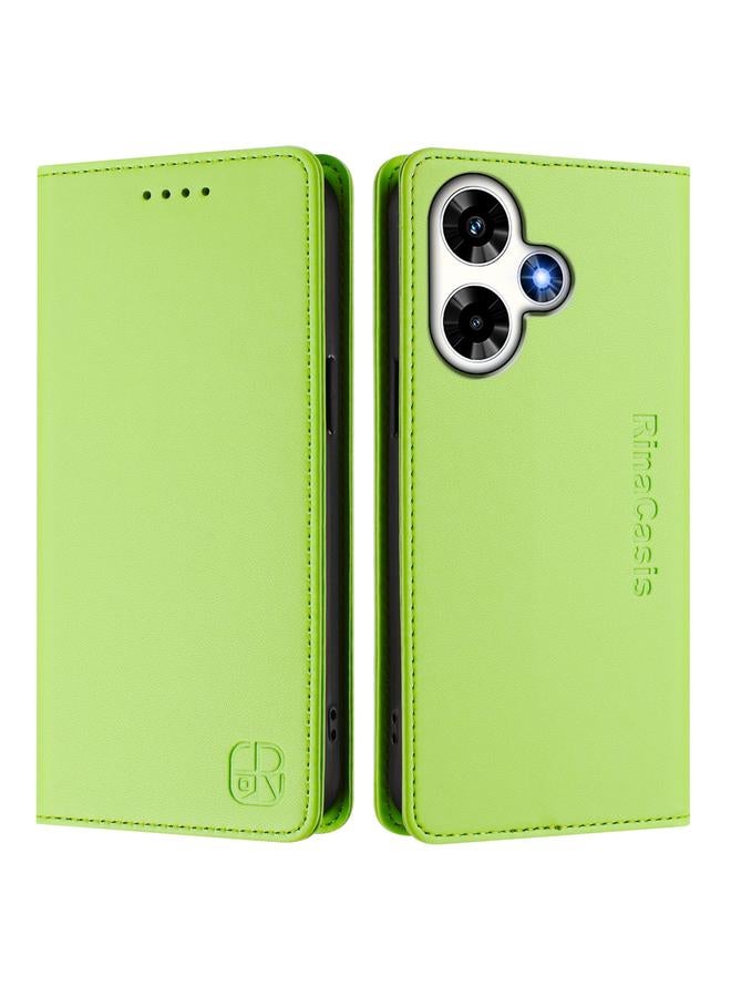 اس-توب جراب لهاتف Infinix Hot 30 4G RC01 مصنوع من الجلد ثنائي الطي مع خاصية الشفط المغناطيسي بتقنية RFID - Image 2