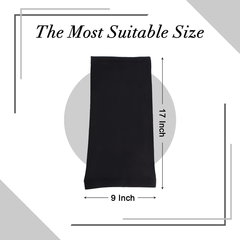 Leeven 2 Pieces Wide Elastic Loc Cap and Long Braid Cover for Full Hair, Stocking Sleep - Black - Image 2