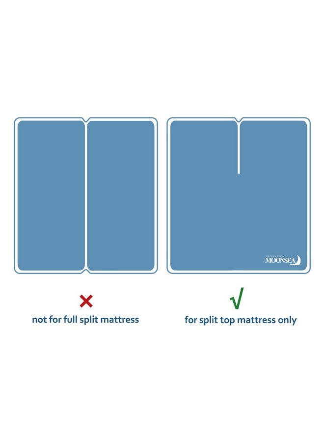 Moonsea Waterproof Split Top King Mattress Pad Protector for Adjustable Bed, 34" Top Split from Head, Noiseless, Soft Padded Matress Protector  - Image 5