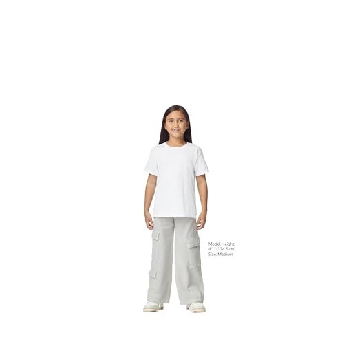 Gildan Youth DryBlend T-Shirt, Style G8000B, 2-Pack, White, Large - Image 5