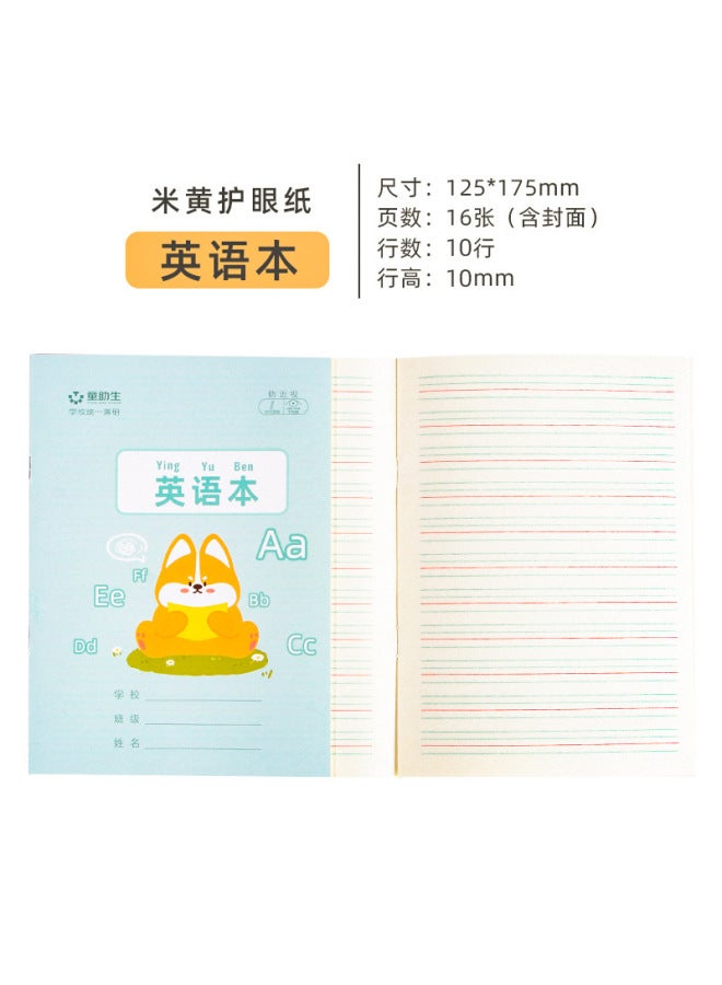 HELPS K Primary School Student Homework Book Customized Cartoon Calligraphy Practice Book Honda Character Math Book Grids Book Pinyin Book - Image 1