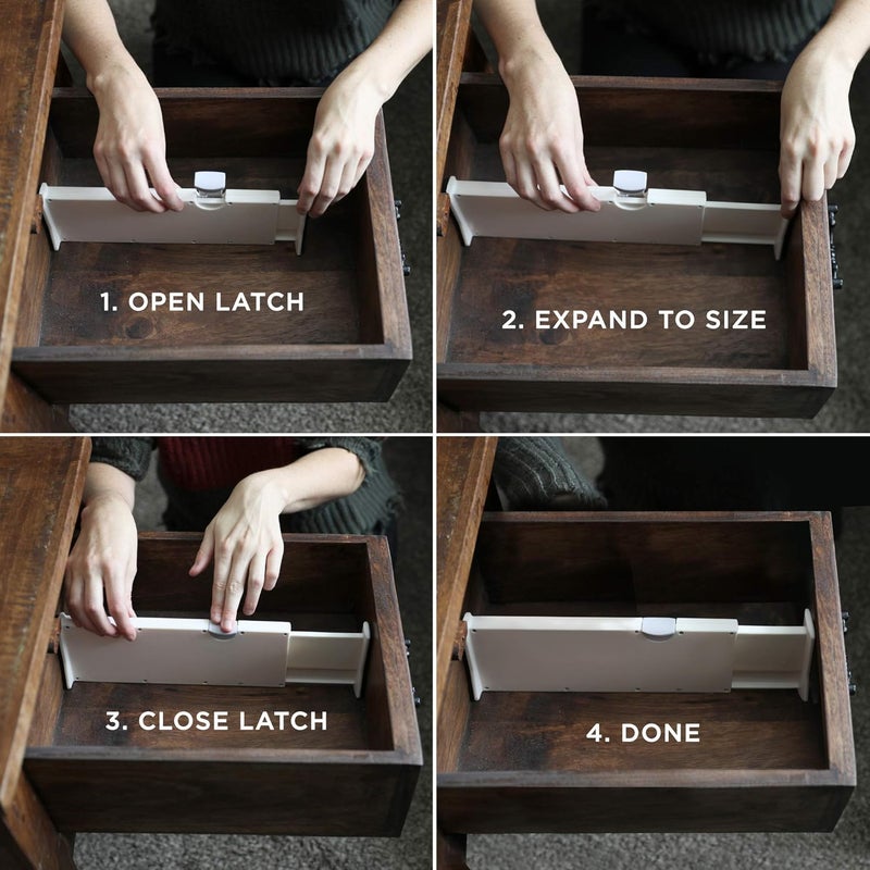 Berry Ave 4 Drawer Organizer and Dividers Organize Silverware and Utensils in Home Kitchen Designed to Not Snag Underwear and Bra Fabrics Bathroom Storage Organizers - Image 3