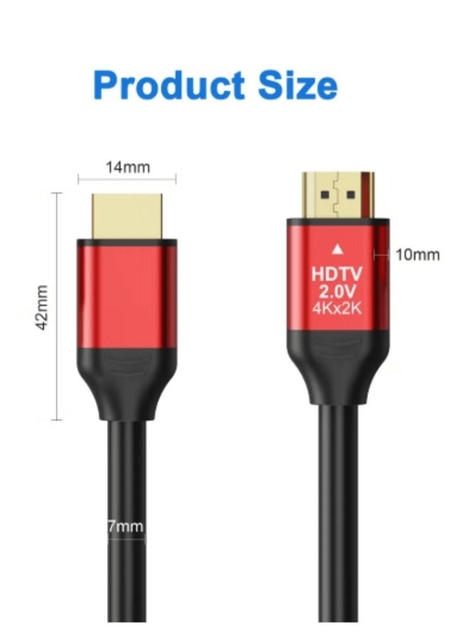 4K HD TV HDMI 2.0 Cable - 1.5 Meter-Support 4K@60Hz, 4K@120Hz, 2K@240Hz, 1080P@240Hz, 48Gbps, 3D, HDR, HDCP, eARC, Dolby - Ultra High Speed HDMI Cord for Laptop, Computer, Monitor, Projectors, TV, PS4, PS5, Xbox, Switch, HDTV - Image 3