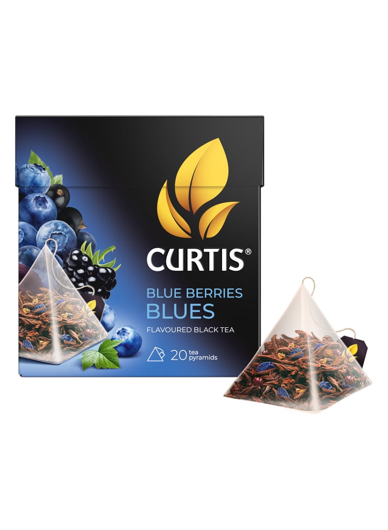 CURTIS Blue Berries Blues Ceylon Black Tea Blended With Berries Individual Pyramid 20 Tea Bags  - Image 5