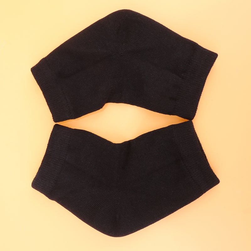 2 Pairs Anti-crack Heel Socks Gel Heel Protector Moisturizing Socks Exfoliating Ankle Socks (Black) - Image 5
