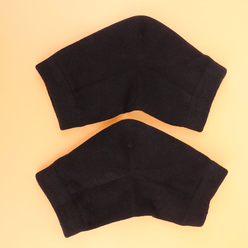 2 Pairs Anti-crack Heel Socks Gel Heel Protector Moisturizing Socks Exfoliating Ankle Socks (Black) - Image 3