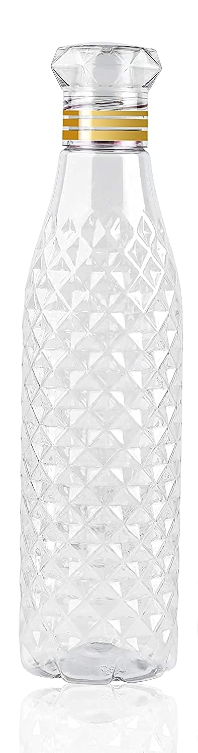 REGOLITH ENTERPRISES Polyethylene Terephthalate Diamond Water Bottle For Fridge For Home OfficeBreak Proof Multipurpose Bpa Free1000 Ml Bottle Pack Of 6 Multicolor - Image 5
