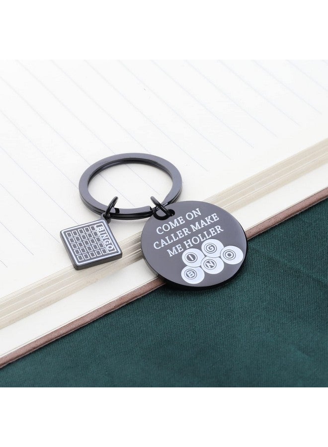 PLITI Bingo Gift Bingo Gambler Gift Bingo Lover Gift Bingo Game Jewelry Bingo Charm Keyring Come On Caller Make Me Holler Bingo Keychain (Holler Bingo Kybl)  - Image 5