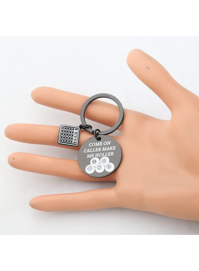 PLITI Bingo Gift Bingo Gambler Gift Bingo Lover Gift Bingo Game Jewelry Bingo Charm Keyring Come On Caller Make Me Holler Bingo Keychain (Holler Bingo Kybl)  - Image 4