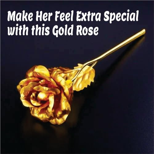 PICRAZEE Romantic Valentine Gift for Girlfriend/Wife (Gold Rose, Teddy & Rose in Heart Shape Metal Box, Heart Pendant, G-Card, Fridge Magnet) Gift for Her, Women, Girls - Image 3