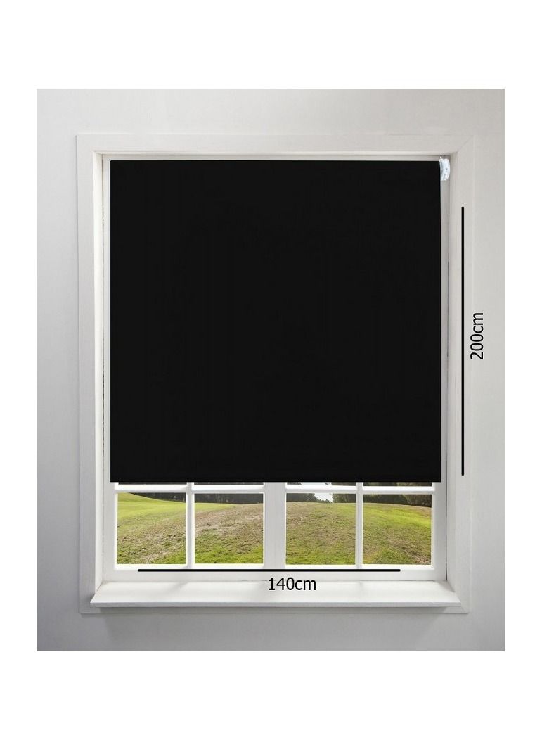 Home Gallery blackout roller blinds 140*200 cm Black - Image 1