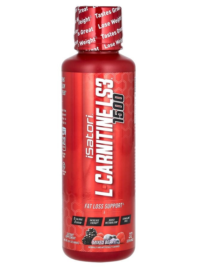 iSatori L-Carnitine LS3 1500 Mixed Berry 16 fl oz (480 ml)